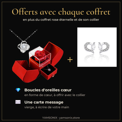 Coffret Rose Éternelle et Collier